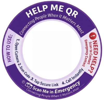 HelpMeQR Circular Tag